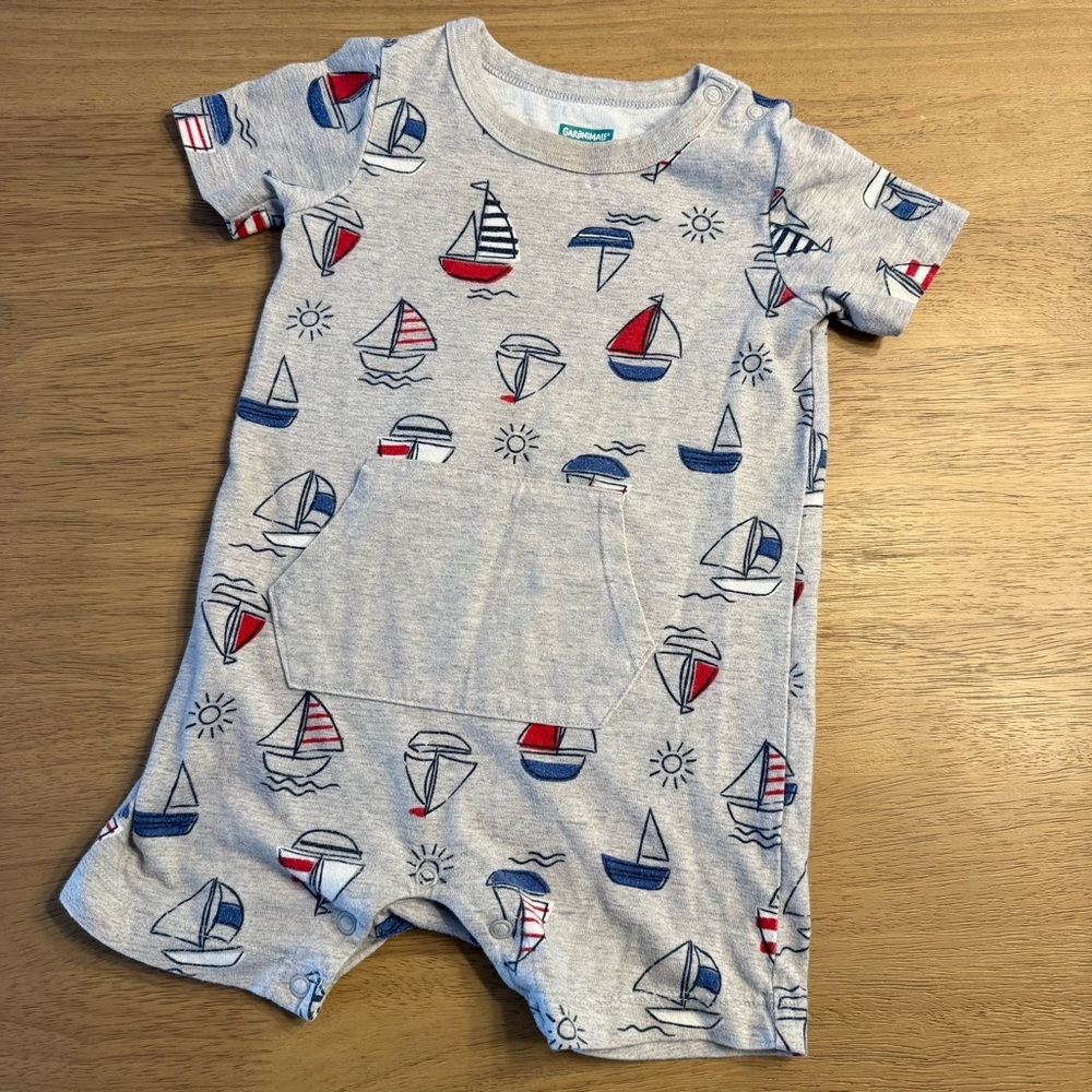 Garanimals Gray Nautical Kids Bodysuit 18M